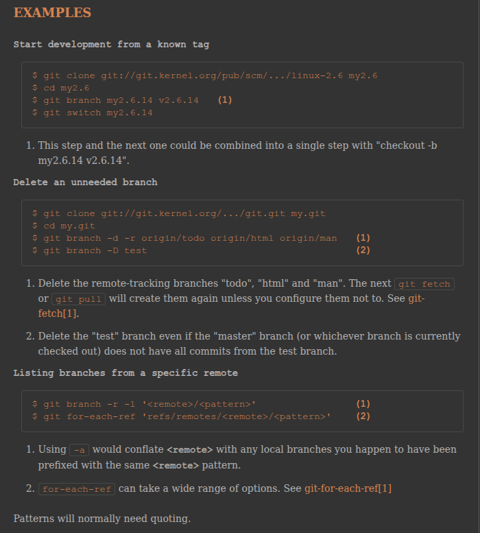 Git CLI showing commit history